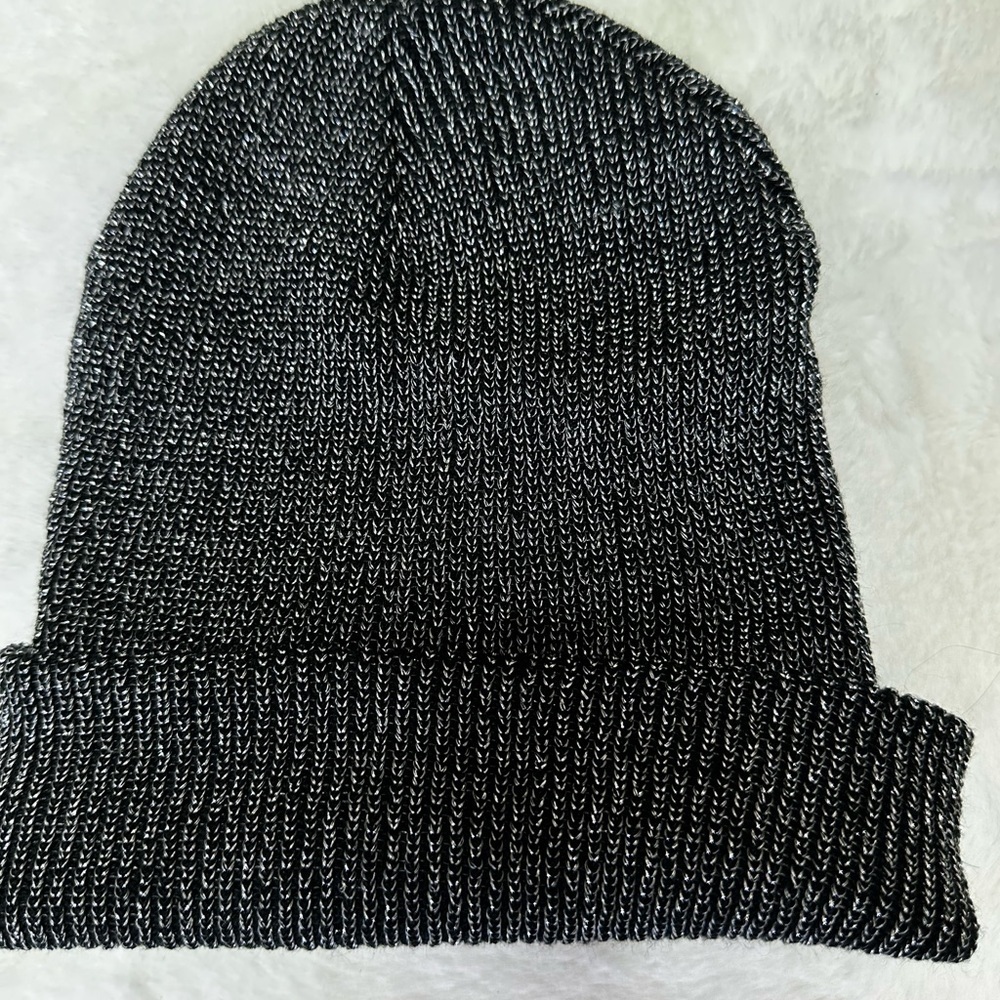 Black and Gray Knit Beanie